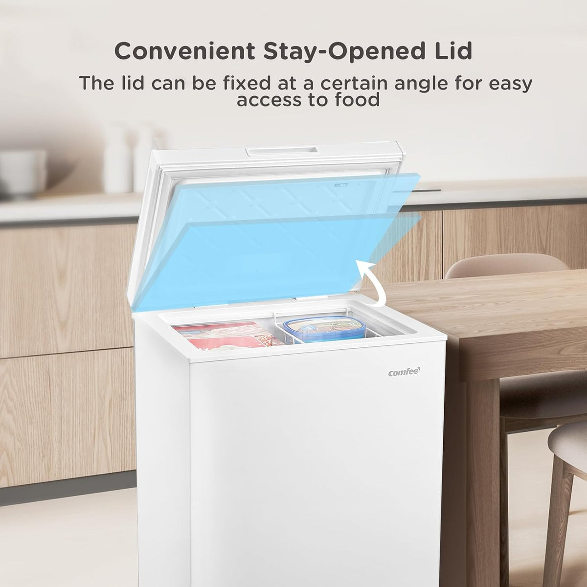 Chest Freezer 3.5 cu ft 21.5in White Freestanding