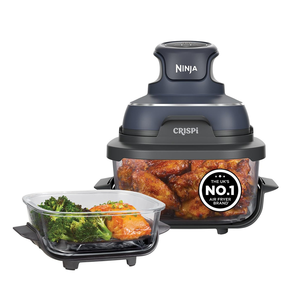 CRISPi Portable Air Fryer 4-in-1 4 Qt Cyber Space Blue