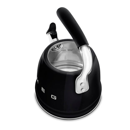 Whistling Kettle 2.4 Qt Stainless Steel Silicone Handle Black