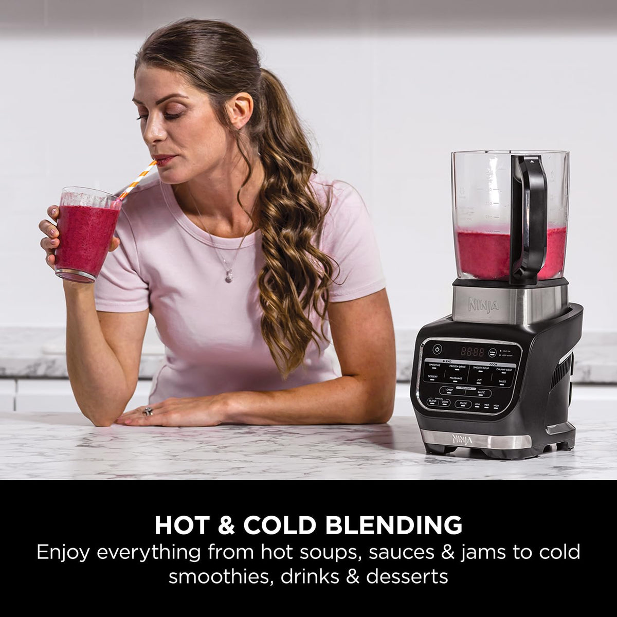Blender & Soup Maker 1.8 Qt 1000W 10 Auto-iQ Programs Black