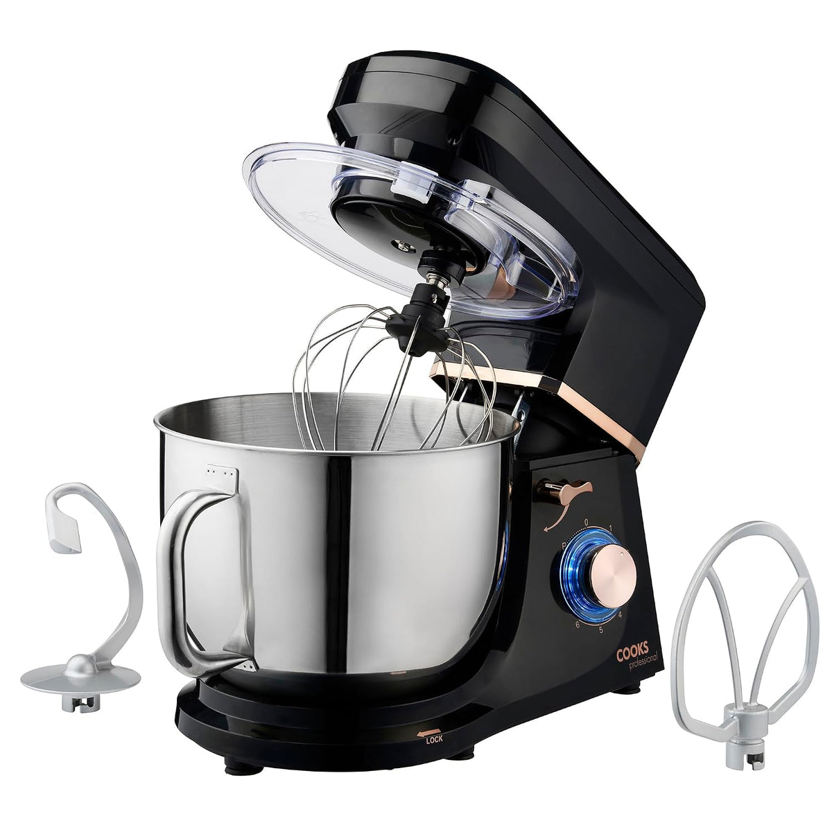 Stand Mixer 1200W 7.4 Qt Stainless Steel Bowl 6 Speeds Pulse Pink