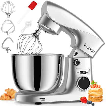 Stand Mixer 1500W 10 Speeds 5.8 Qt Tilt-Head Greengray