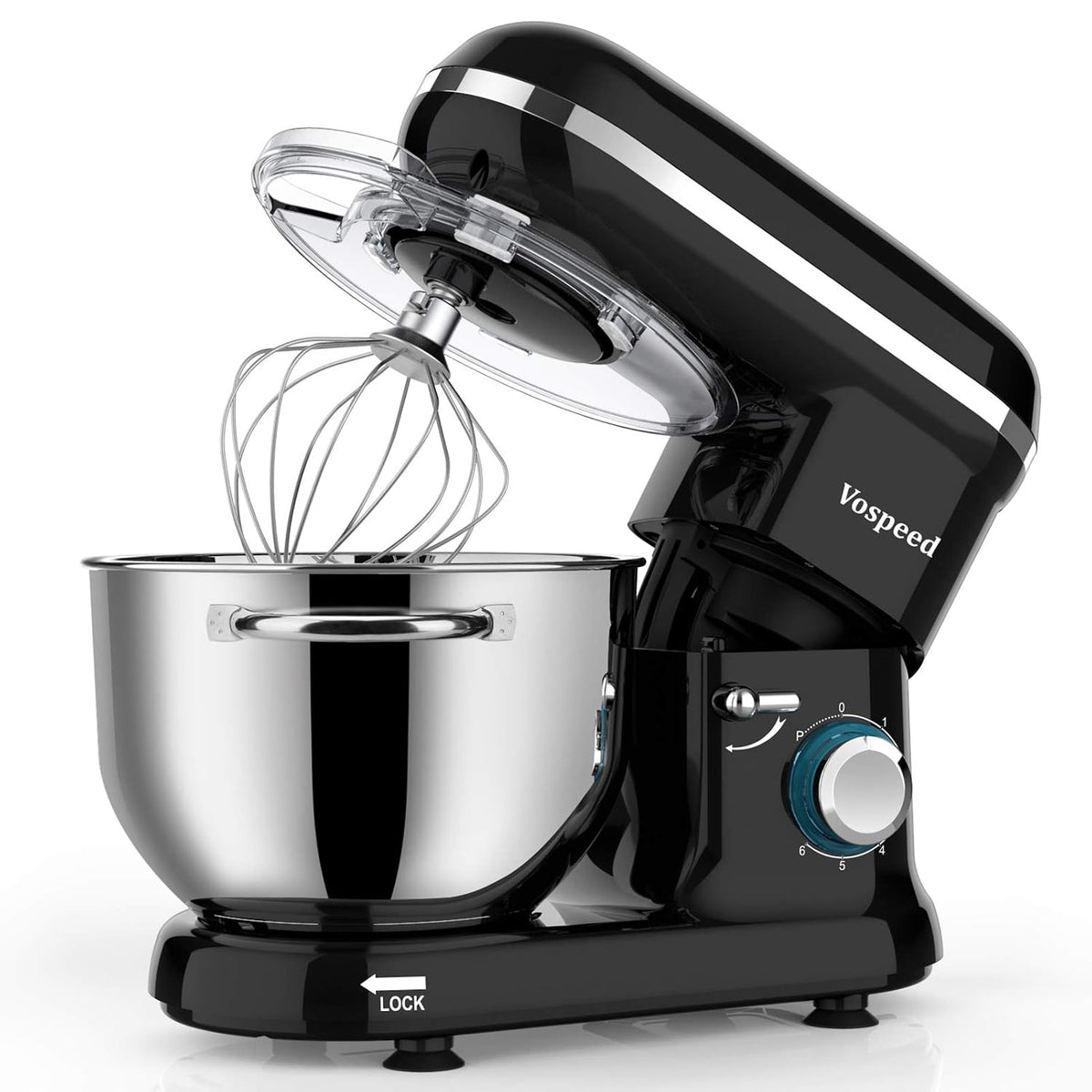 Stand Mixer 6.6 Qt 1500W 6 Speed Red