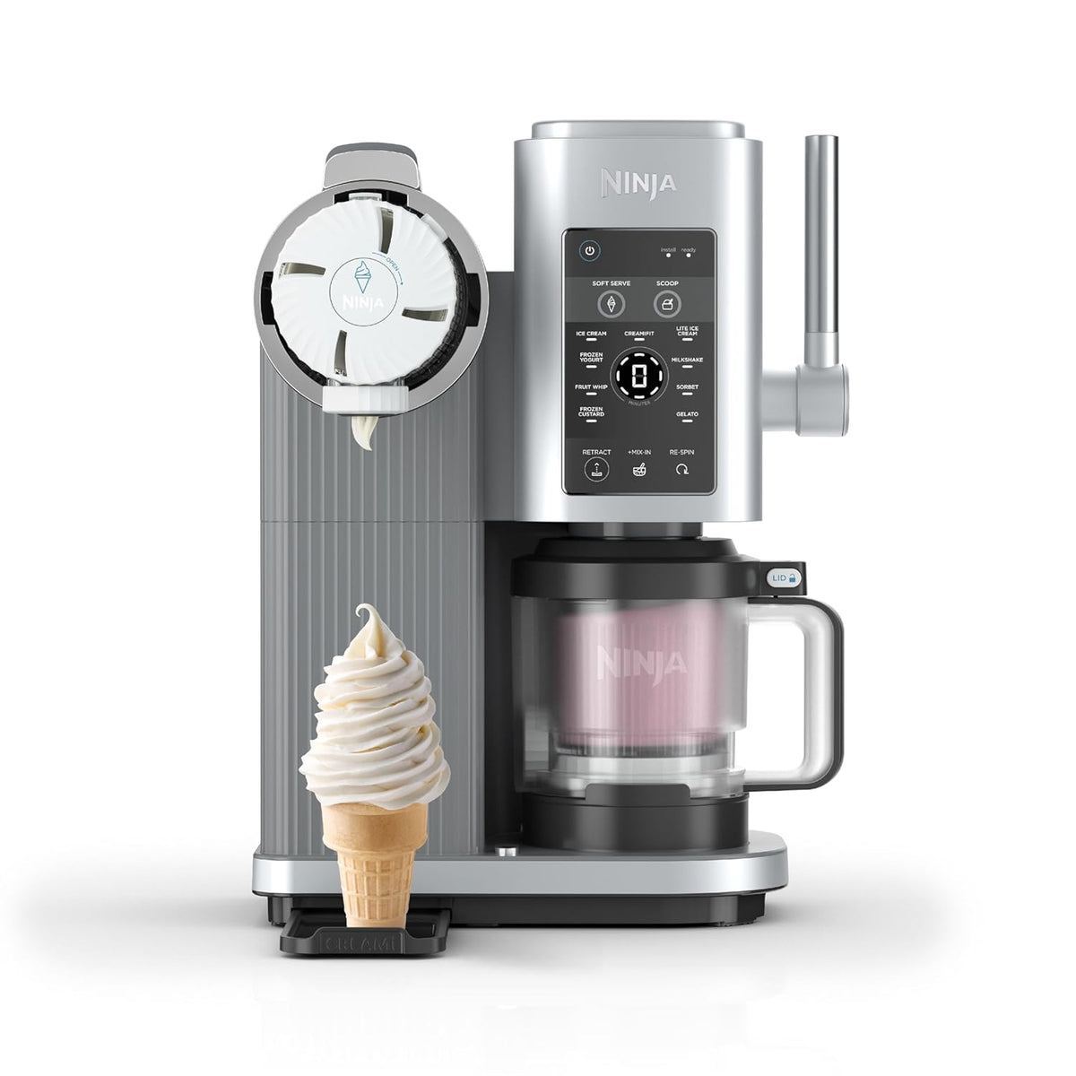 Ice Cream Maker 13 Functions 2x 16.2 fl oz Tubs Soft Serve Platinum
