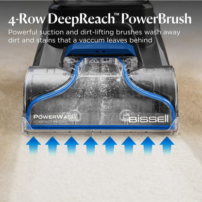 Compact Carpet Cleaner 600W 0.5 Qt Detachable Hose Blue