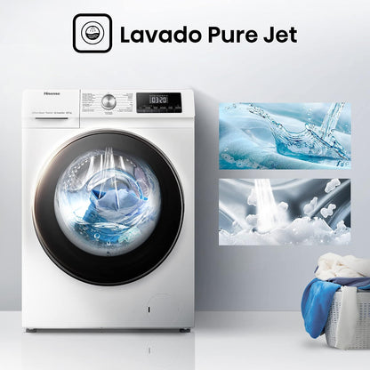 Freestanding Washer Dryer 17.6lb Wash 11lb Dry 1400Rpm Pure Steam White