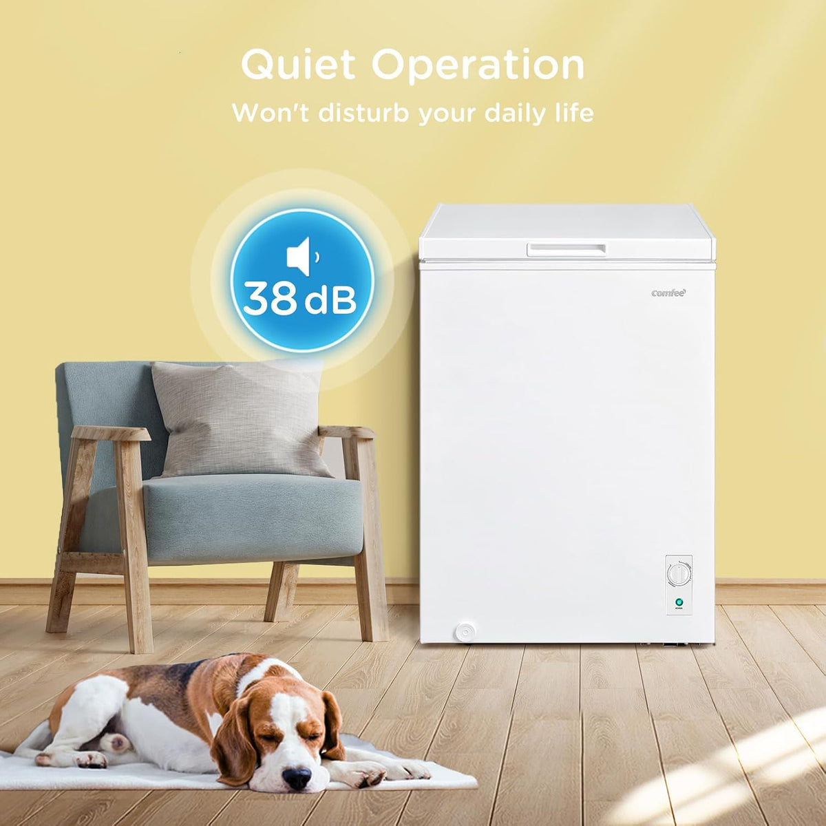 Chest Freezer 3.5 cu ft 21.5in White Freestanding