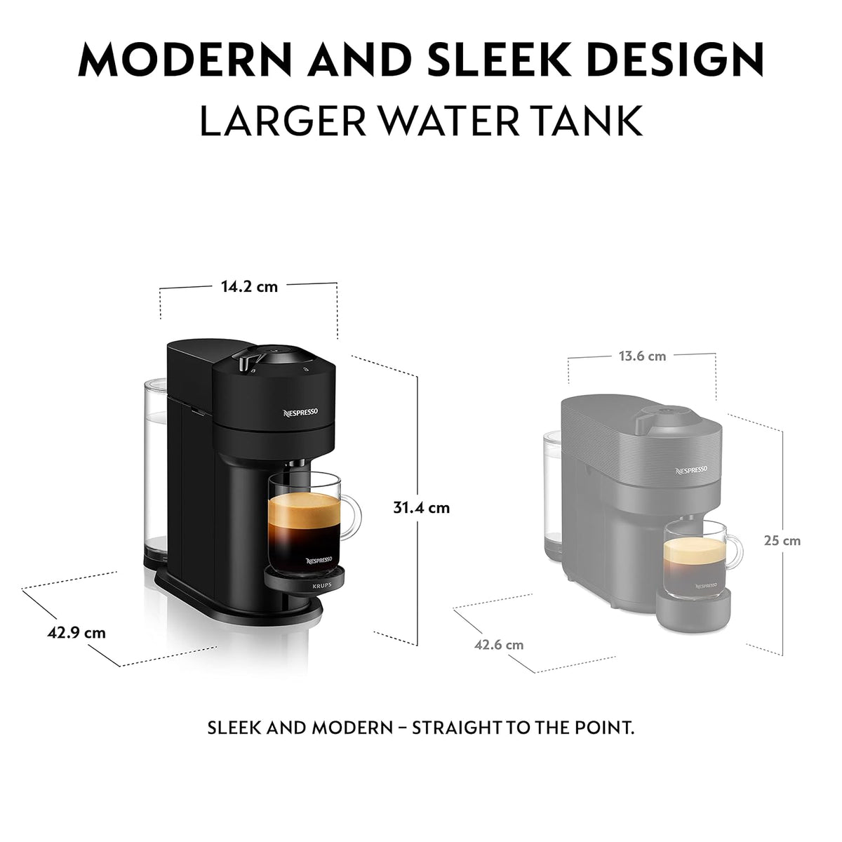 Automatic Pod Coffee Machine With One Touch Brewing 1.2 Qt Matte Black