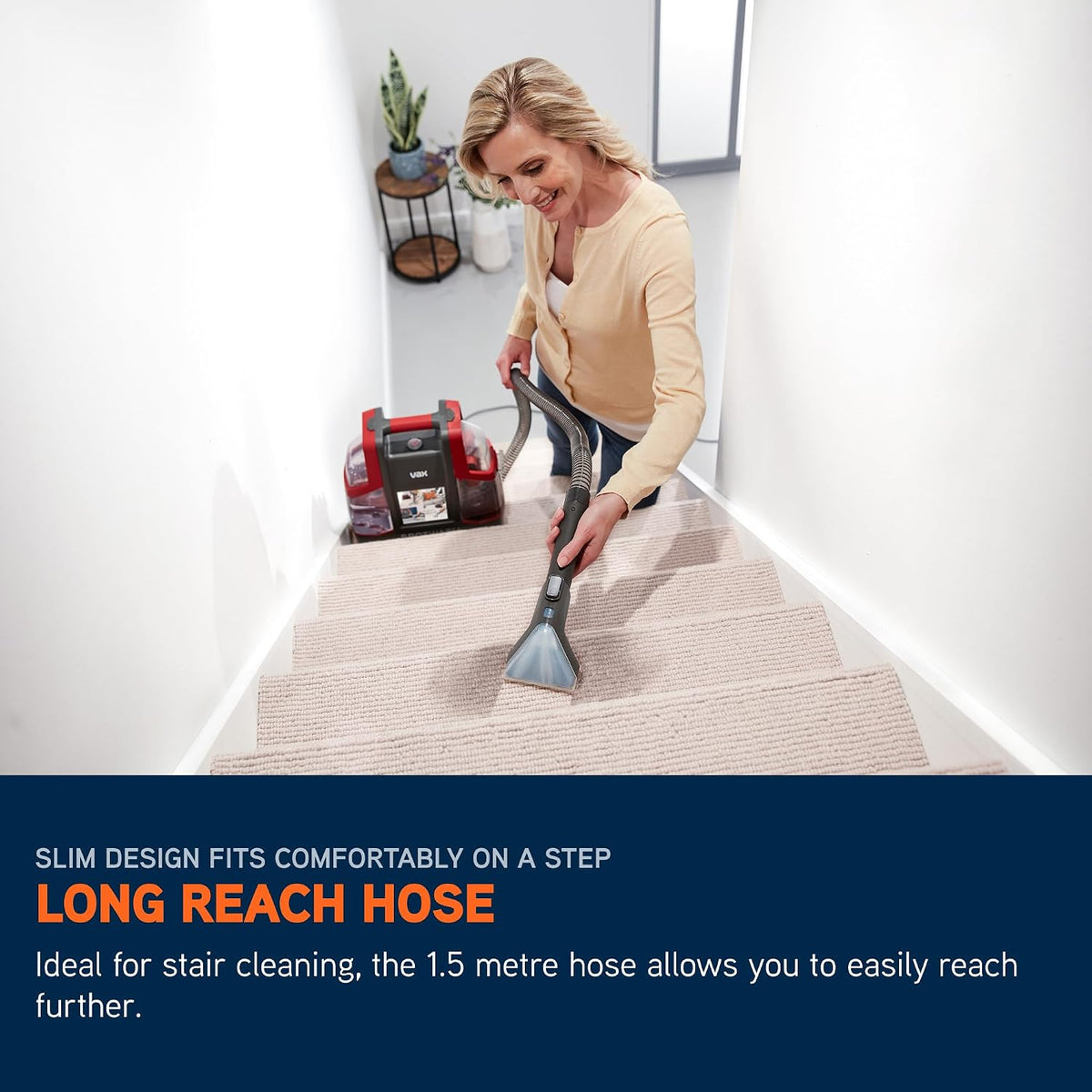 Spot Cleaner 1.7 Qt 14.8ft Cord Multi-Surface Handheld Red Gray