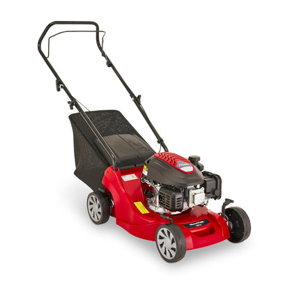 Self-Propelled Petrol Lawnmower 15.4in 123cc 10.6 Gal Grass Collector Red