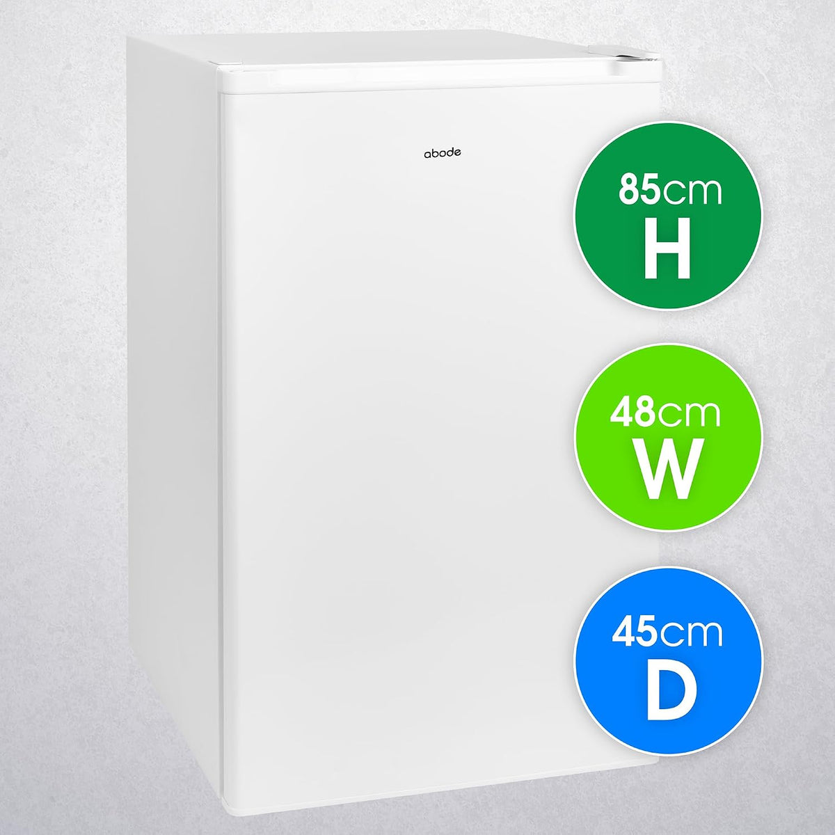 Under Counter Freezer 18.9in 2.1 cu ft Freestanding White Reversible Door