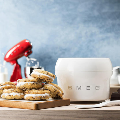Ice Cream Maker Accessory 1.2 Qt For Smeg Stand Mixer White