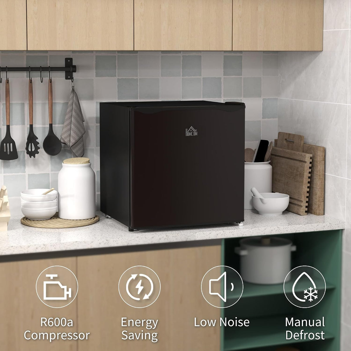 Freestanding Chest Freezer 1.2 cu ft Black