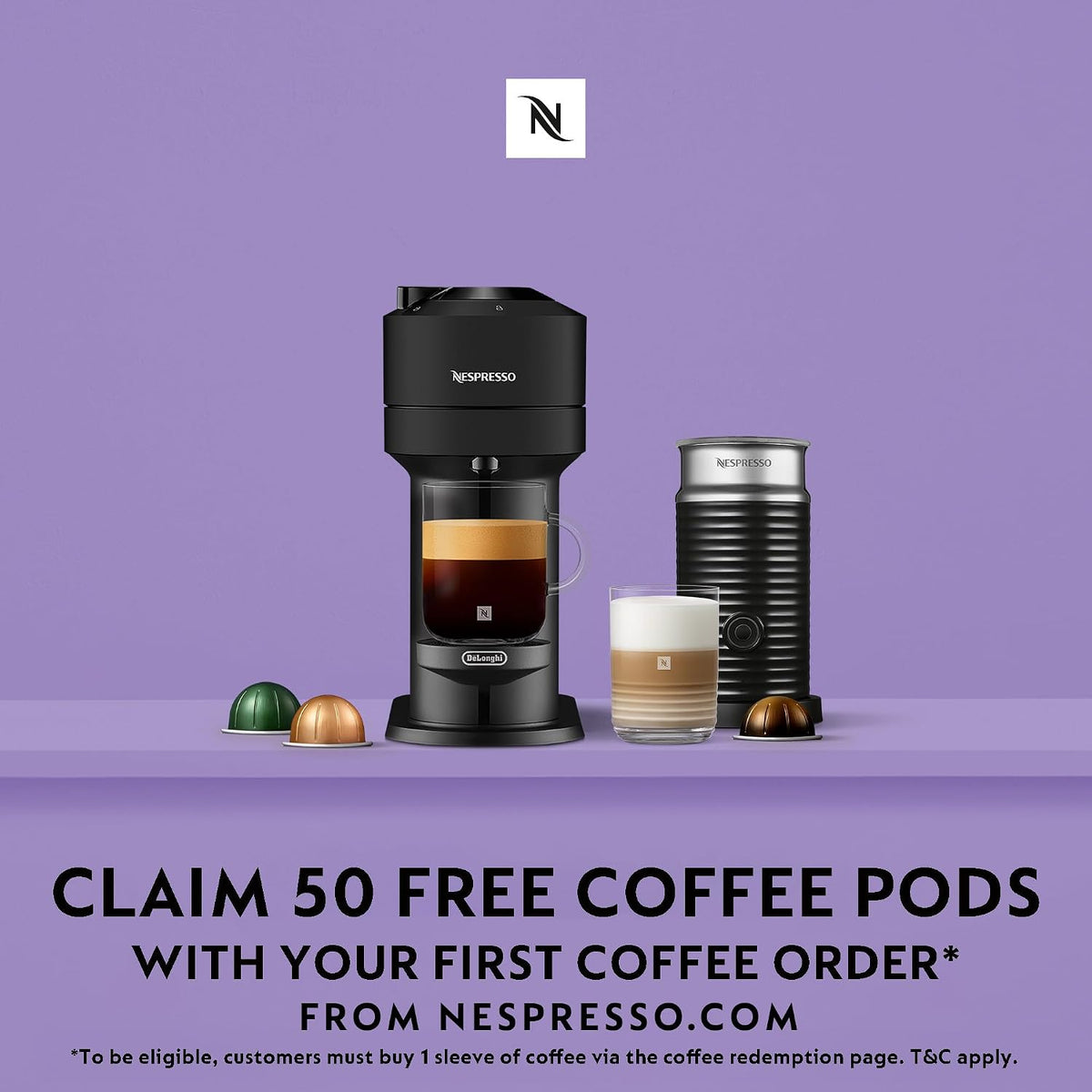 Automatic Pod Coffee Machine With One Touch Brewing 1.2 Qt Matte Black