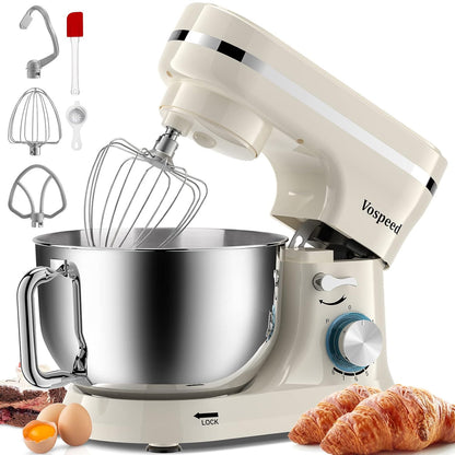 Stand Mixer 4.8 Qt+5.3 Qt Bowls 8-Speed 1000W Tilt-Head Blue