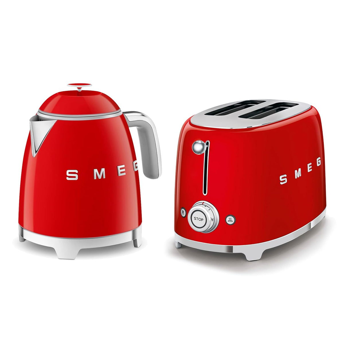 Retro Range Breakfast Set 0.8 Qt Mini Kettle 2-Slice Toaster Pastel Green