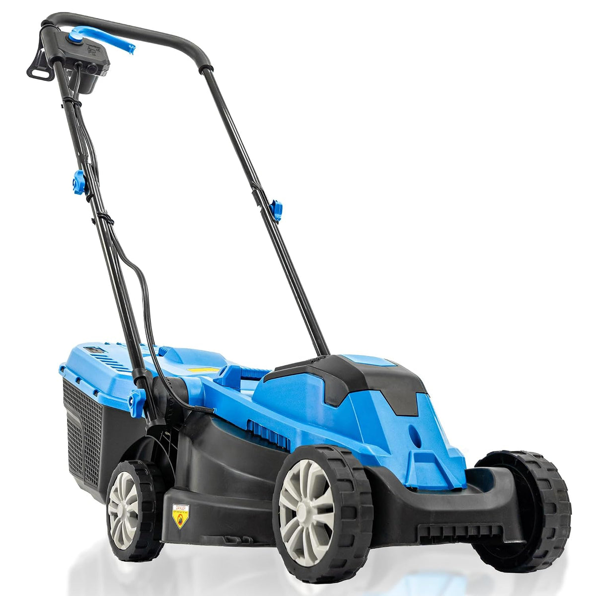 Corded Electric Lawn Mower 13in 1300W 7.9 Gal Grass Box 3 Heights Blue