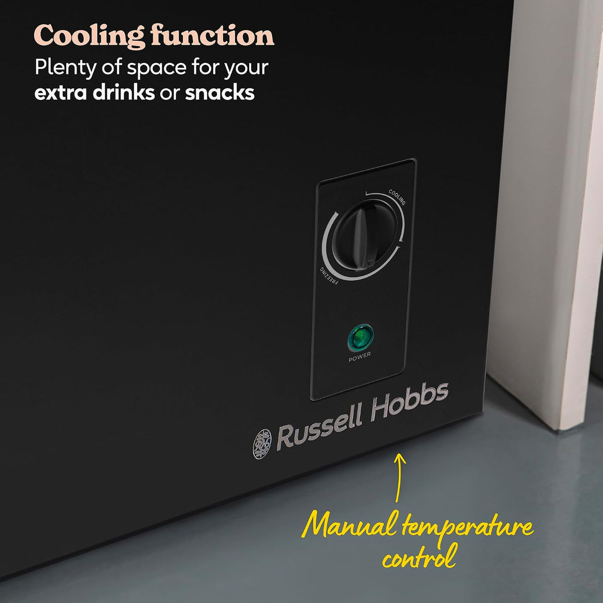 Chest Freezer 3.5 cu ft Freestanding With Adjustable Temperature Black