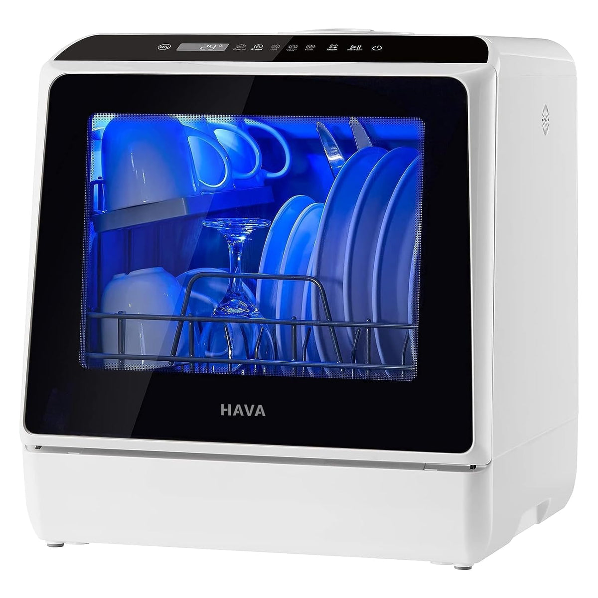 Table Top Dishwasher 5.3 Qt 6 Programs Built-In Water Tank White