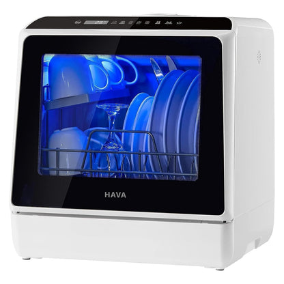 Table Top Dishwasher 5.3 Qt 6 Programs Built-In Water Tank White