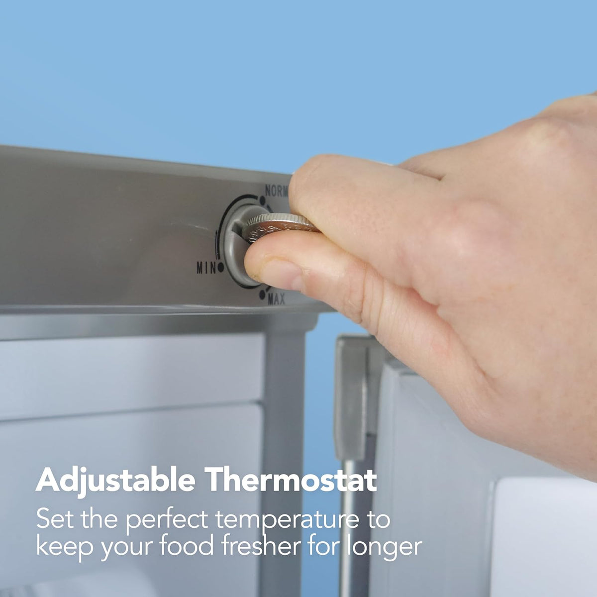 Freestanding Under Counter Freezer 3.2 cu ft Reversible Door Silver