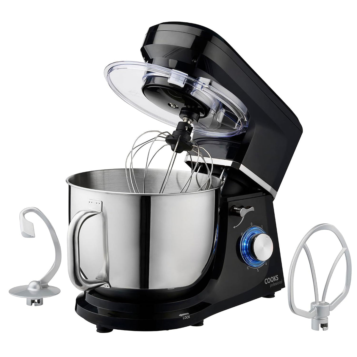 Stand Mixer 1200W 7.4 Qt Stainless Steel Bowl 6 Speeds Pulse Pink