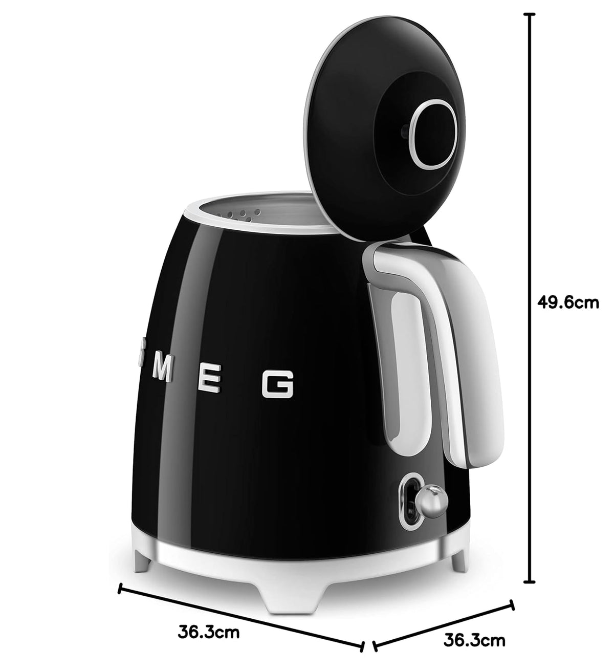 50'S Style Retro Range Breakfast Set 0.8 Qt 1400W Mini Kettle And 4-Slice 2000W Toaster Black