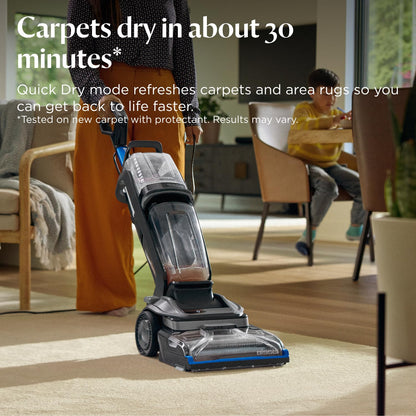 Carpet Cleaner Hydrosteam Technology 4 Qt Quick Dry 30 Mins Titanium Blue