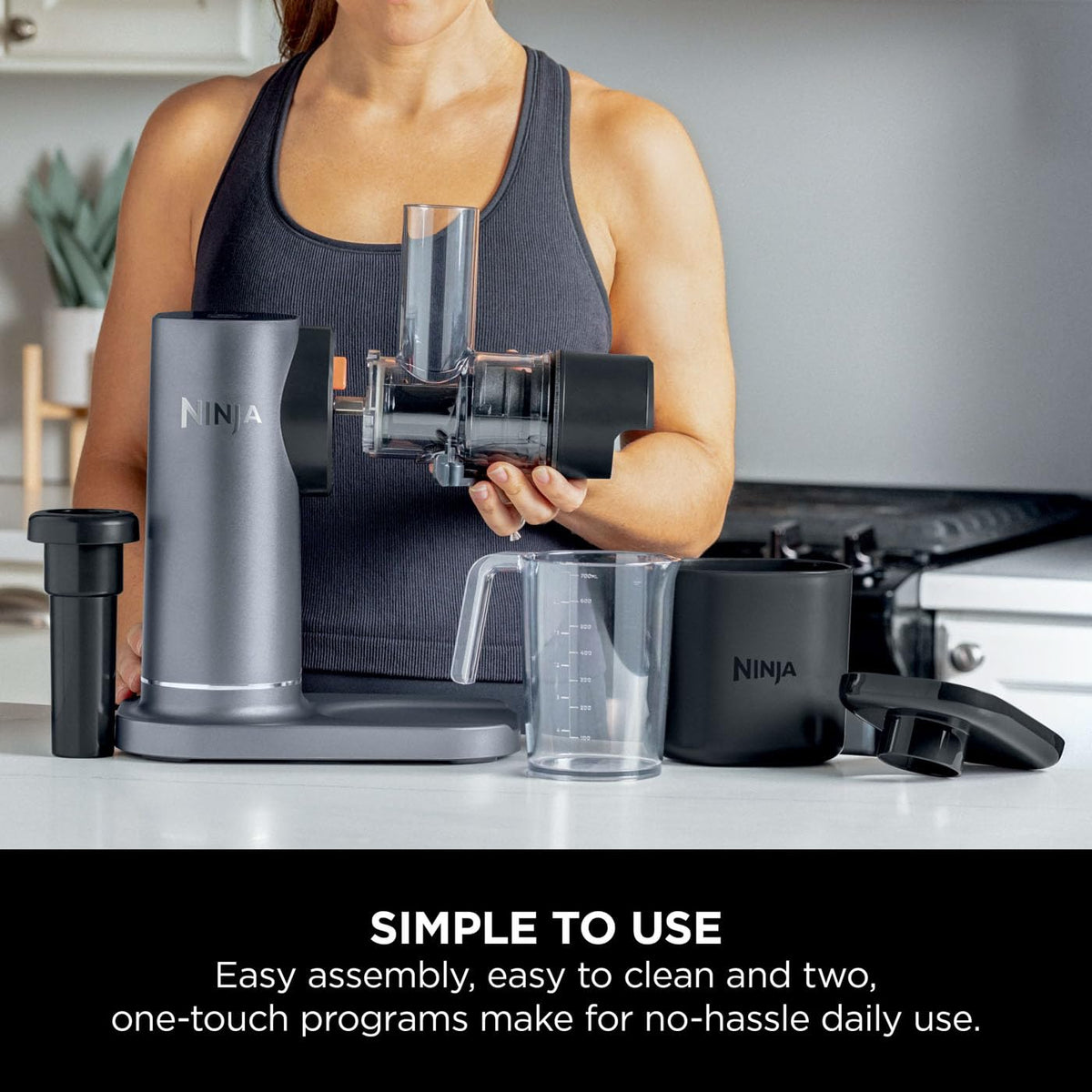 Cold Press Juicer 23.7 fl oz 150W Gray
