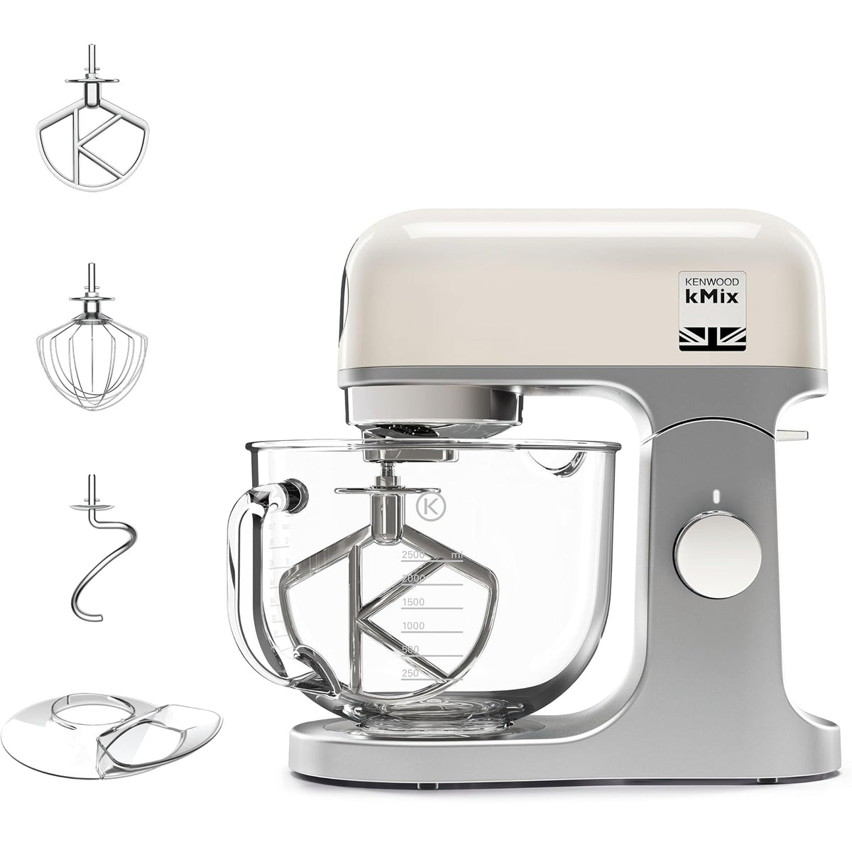 Stand Mixer 5.3 Qt 1000W 6 Speed Cream