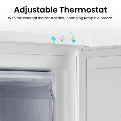 Freestanding Freezer 2.9 cu ft 22in White Undercounter
