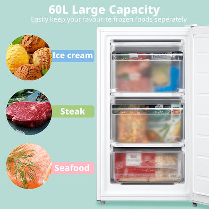 Under Counter Freezer 2.1 cu ft Freestanding With Reversible Door White