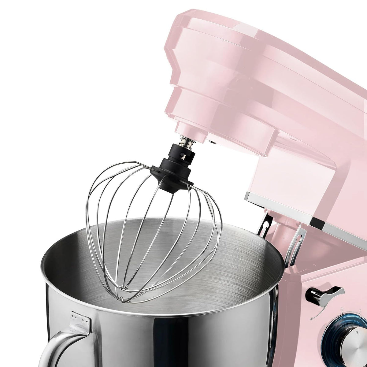 Stand Mixer 1200W 7.4 Qt Stainless Steel Bowl 6 Speeds Pulse Pink