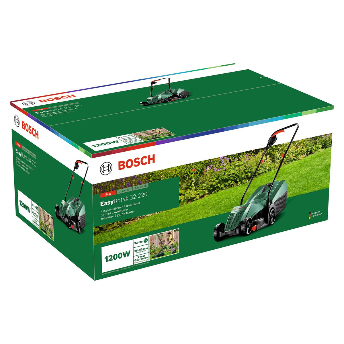 Corded Lawn Mower 12.6in 1200W 8.2 Gal Grass Box Extra Blade