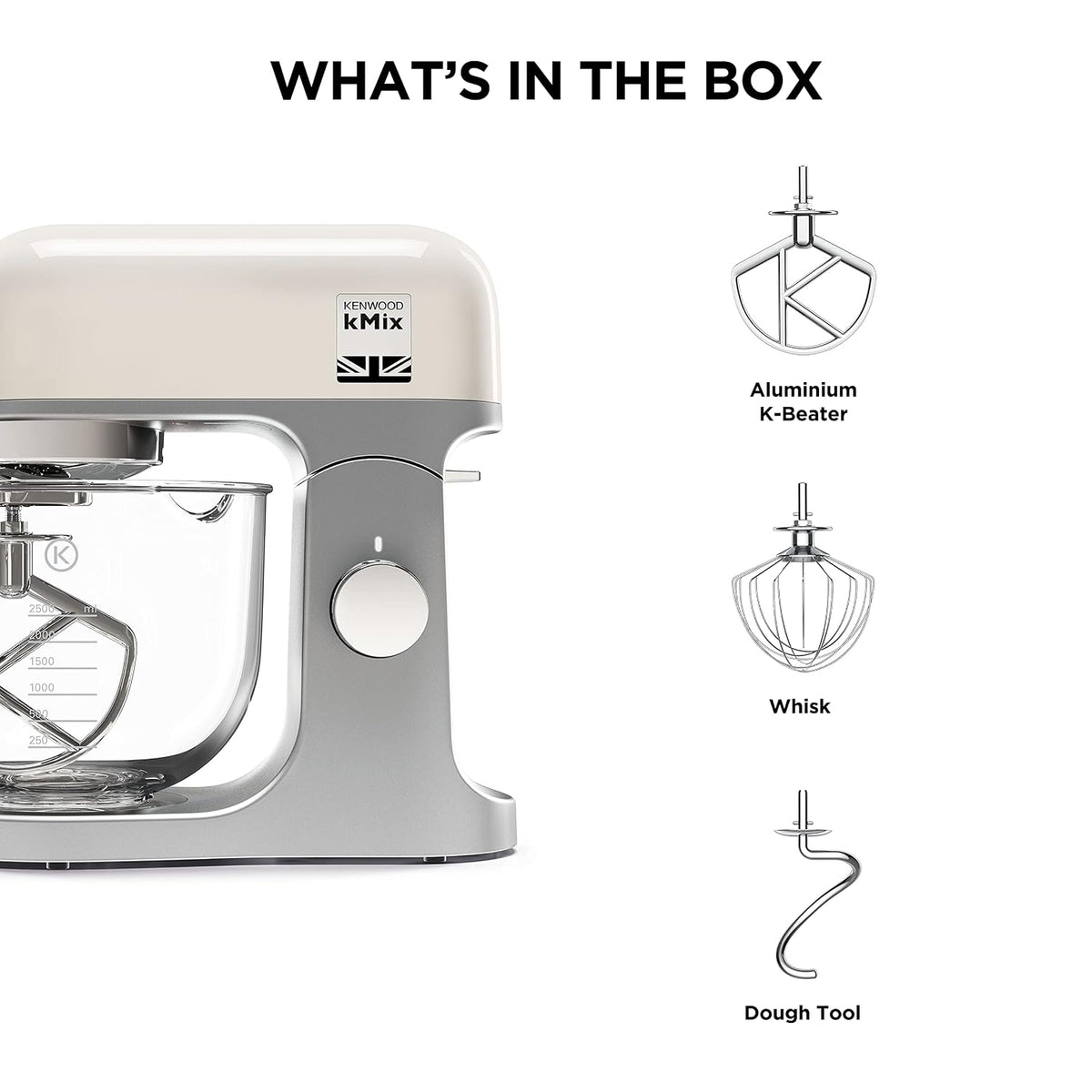 Stand Mixer 5.3 Qt 1000W 6 Speed Cream