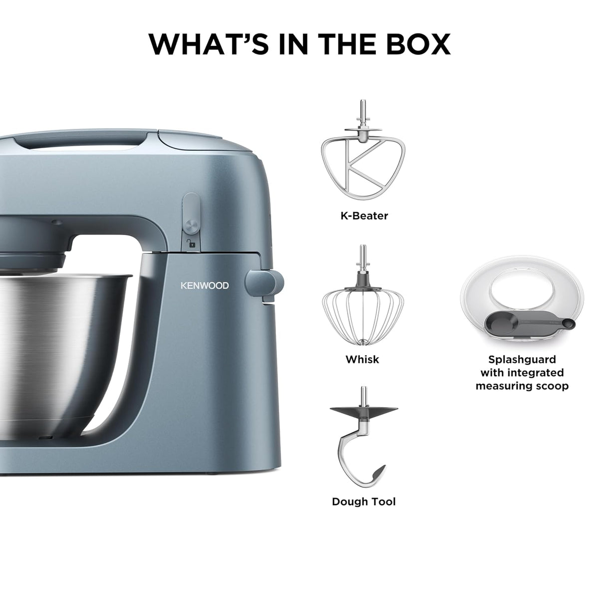 Stand Mixer 4.2 Qt 800W 6 Speeds Storm Blue