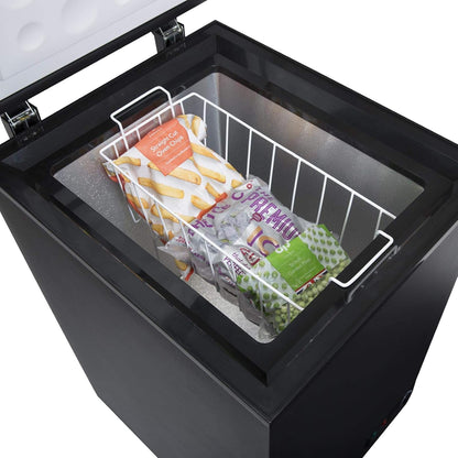 Chest Freezer 3.4 cu ft Slimline 18.7in Manual Defrost Black