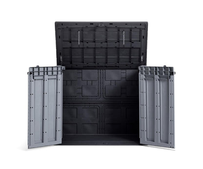 Outdoor Garden Storage Shed 57 X 32 X 48 In Gray Plastic Double Doors
