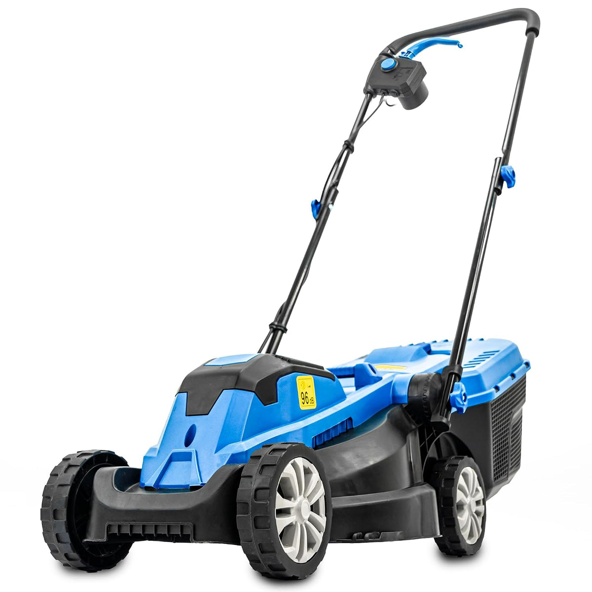 Corded Electric Lawn Mower 13in 1300W 7.9 Gal Grass Box 3 Heights Blue