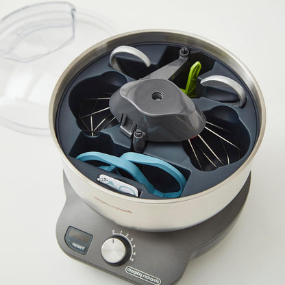 Stand Mixer 4.2 Qt 650W 6 Speeds Dual Beaters Gray