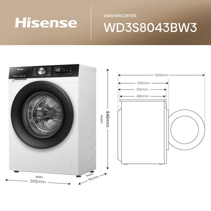 Freestanding Washer Dryer 17.6lb Wash 11lb Dry 1400rpm White