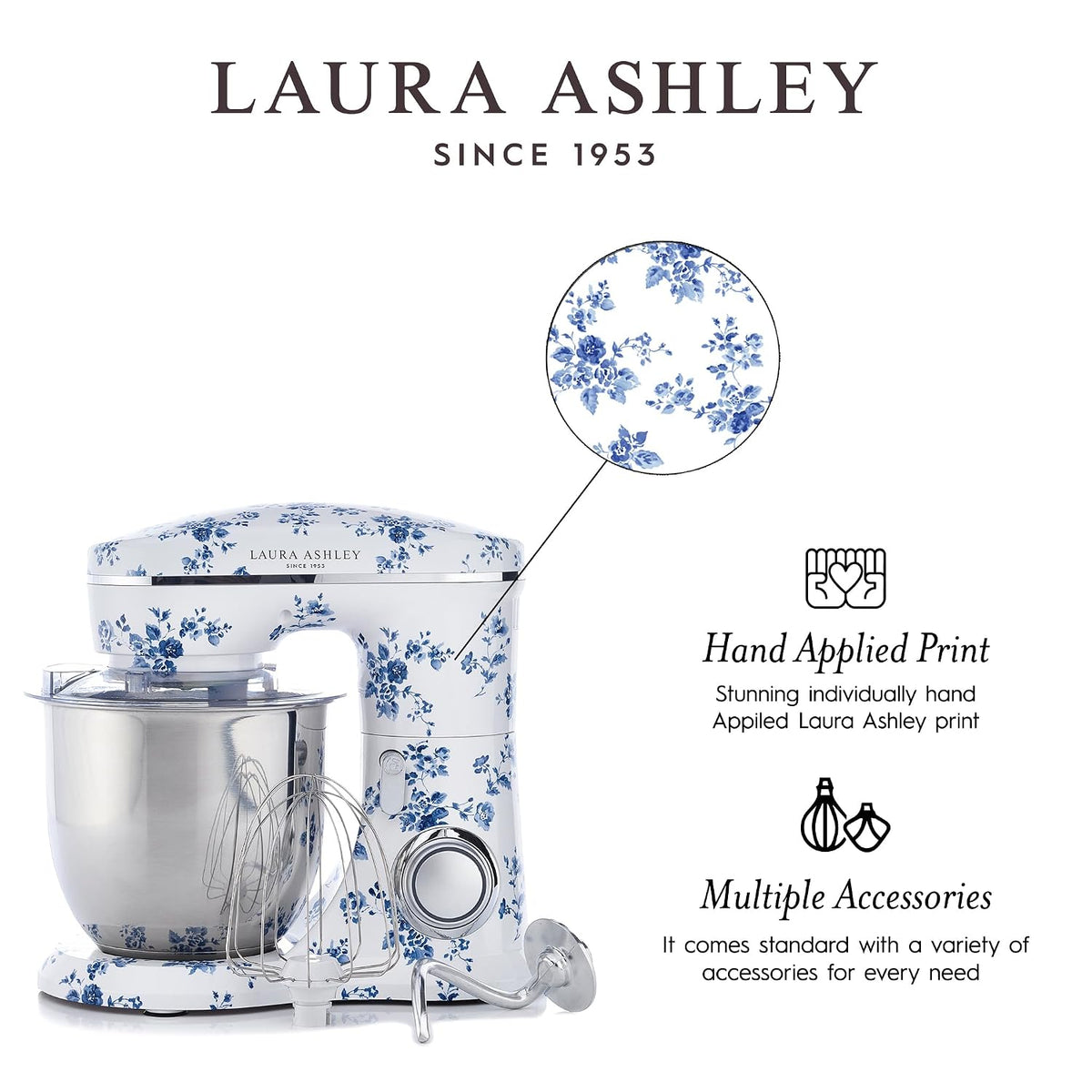 Stand Mixer 4.8 Qt 1300W 10 Speed China Rose