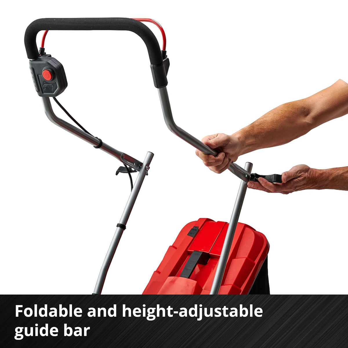 Cordless Lawn Mower 13in 18V 4.0Ah Brushless Motor Red Black