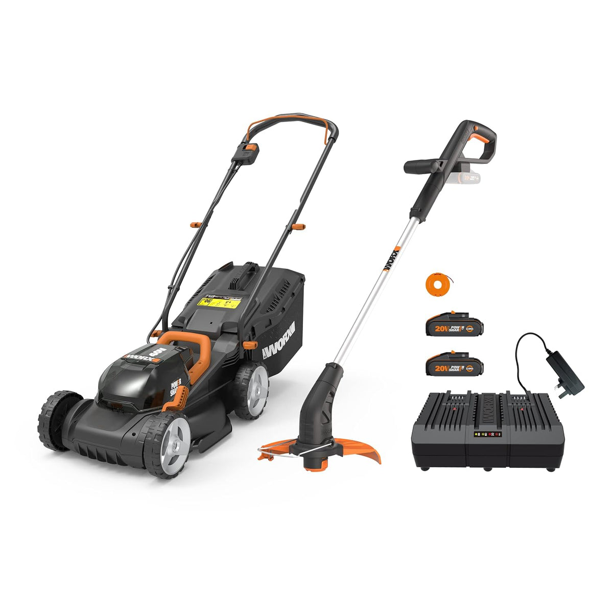 Cordless Lawn Mower 14.6in Cutting Width 6 Height Settings 0.8-2.8 in 40V 4.0Ah Black
