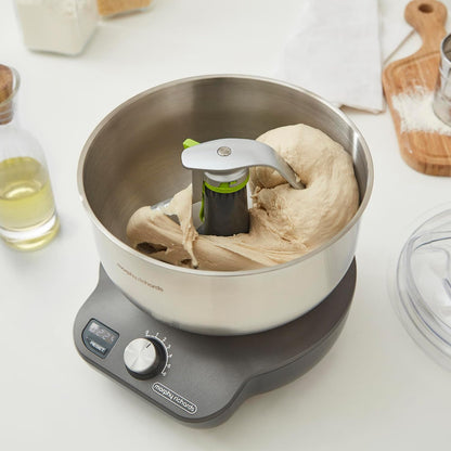 Stand Mixer 4.2 Qt 650W 6 Speeds Dual Beaters Gray
