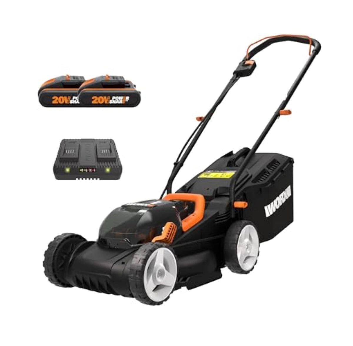Cordless Lawn Mower 14.6in Cutting Width 6 Height Settings 0.8-2.8 in 40V 4.0Ah Black