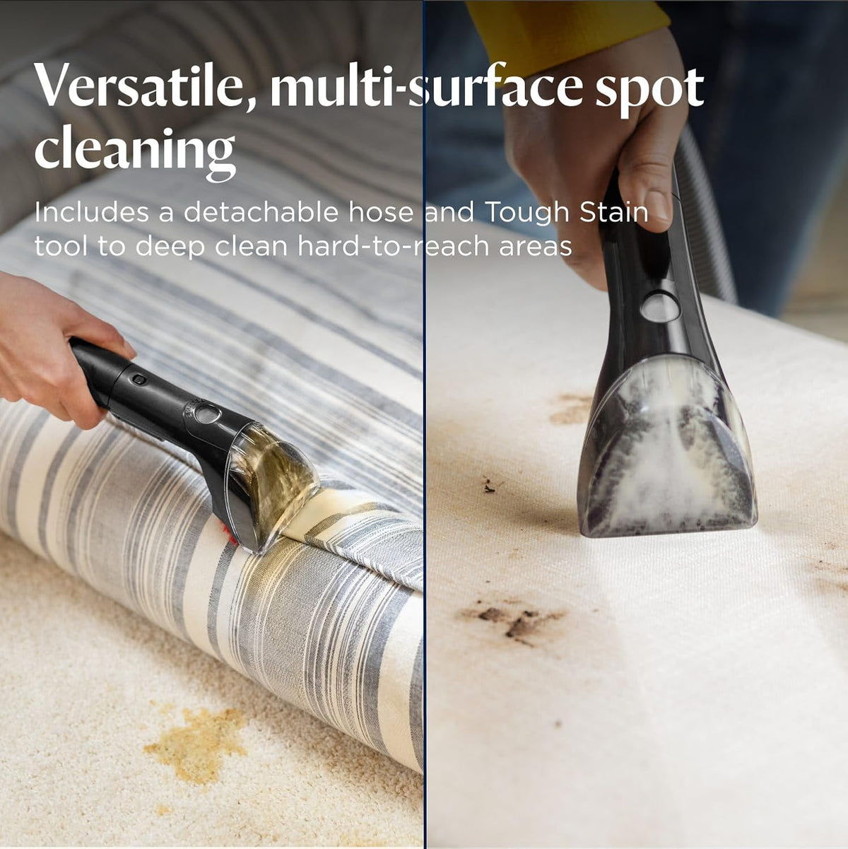 Compact Carpet Cleaner 600W 0.5 Qt Detachable Hose Blue