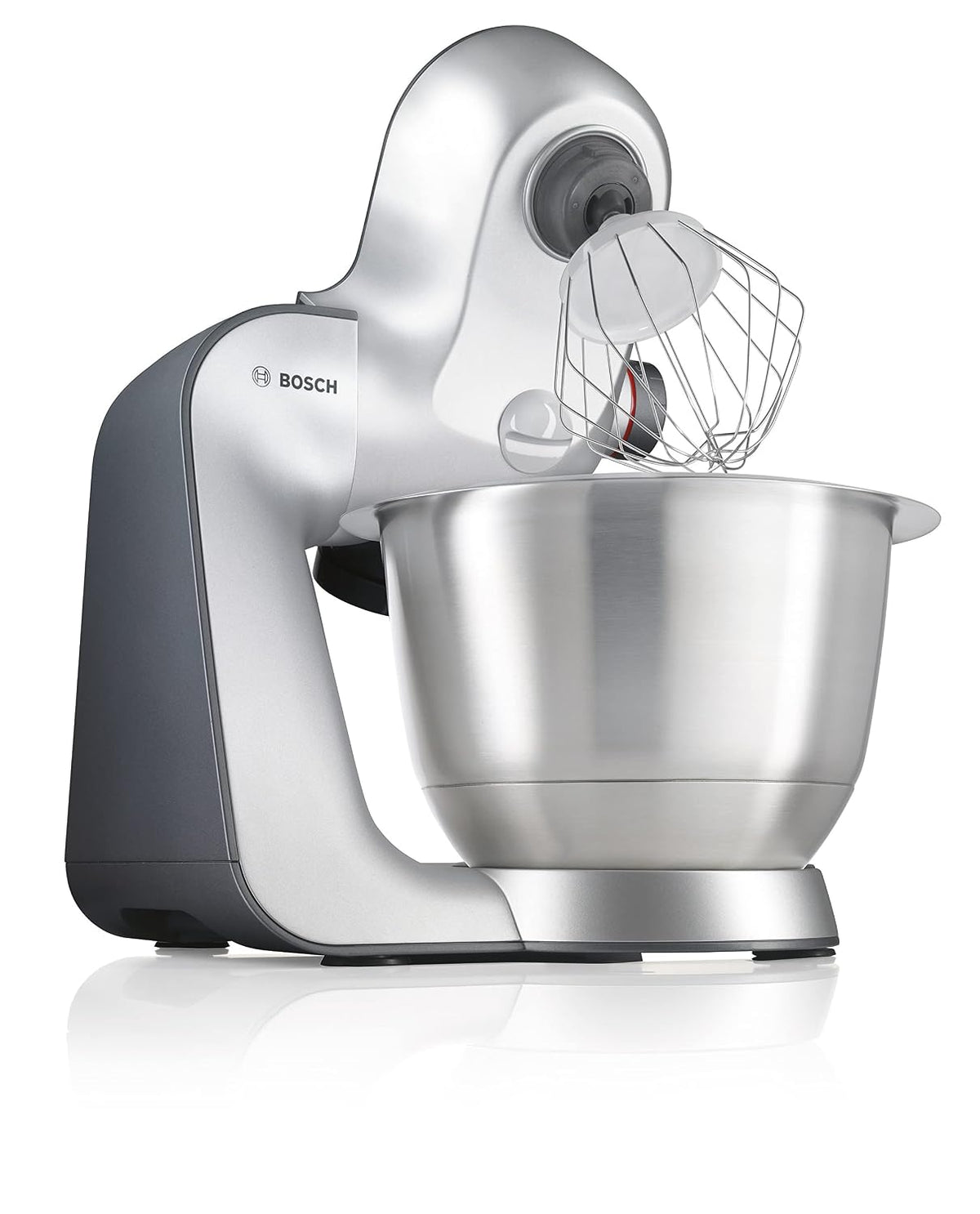 Stand Mixer 7 In 1 1000W 4.1 Qt Bowl 7 Speeds White Silver
