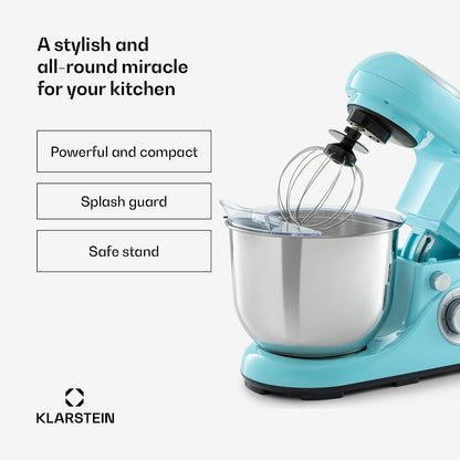 Stand Mixer 5.3 Qt 1300W 6 Speeds Planetary Mixing Action Blue