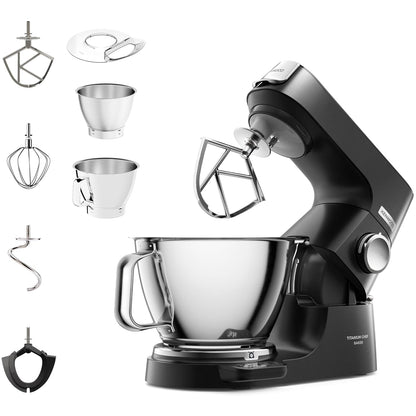 Stand Mixer 1200W Integrated Scale 5.3 Qt 3.7 Qt Bowls Black